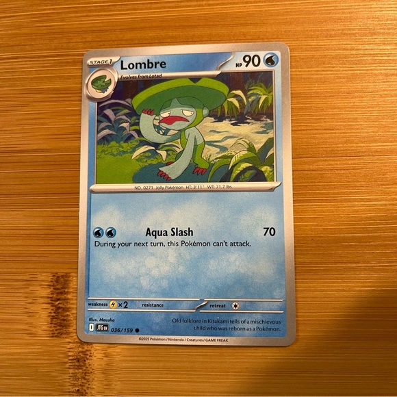 Lombre Pokémon Card - Picture 1 of 9